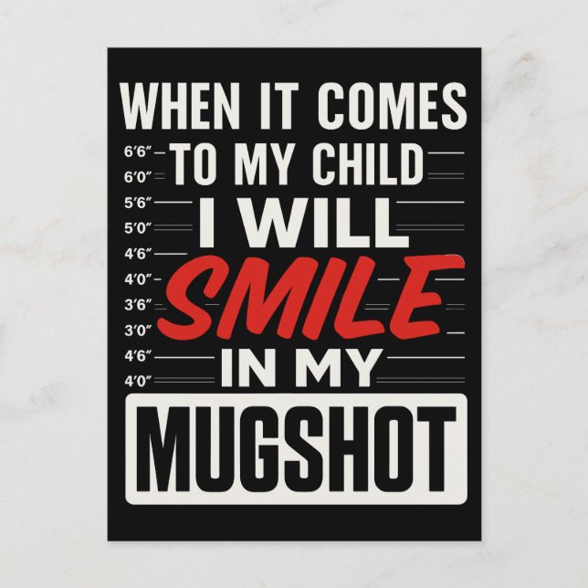 Cartes Pour Fêtes Annuelles Je sourirai dans mon mugshot (Devant)