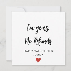 Cartes Pour Fêtes Annuelles Je suis à vous sans remboursement romantique joyeu