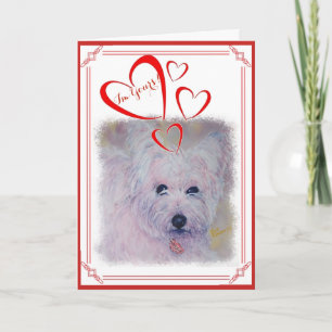 Cartes Pour Fêtes Annuelles Je suis À VOUS VALENTINE TERRIER DES MONTAGNES