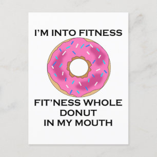 Cartes Pour Fêtes Annuelles Je suis dans Fitness Donut