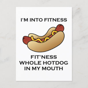 Cartes Pour Fêtes Annuelles Je suis en forme Hot Dog