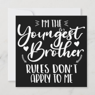 Cartes Pour Fêtes Annuelles Je suis le frère cadet Frère sarcastique Cool