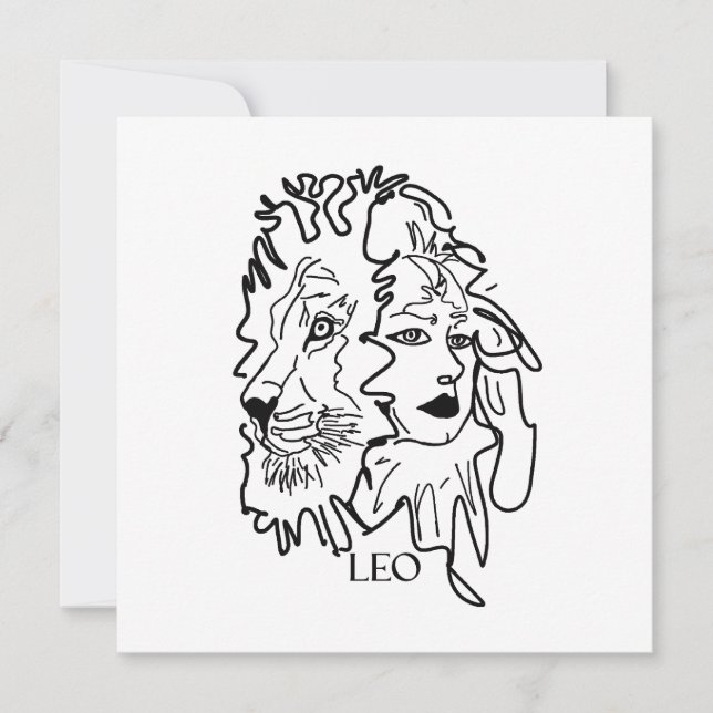 Cartes Pour Fêtes Annuelles Je suis LEO (Devant)