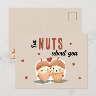 Cartes Pour Fêtes Annuelles Je suis Noix à propos de toi Drôle Mignonne Saint 