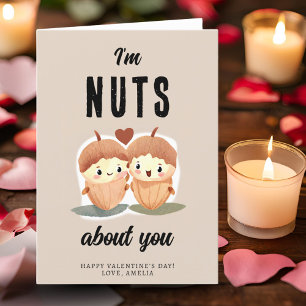 Cartes Pour Fêtes Annuelles Je suis Noix à propos de toi Drôle Mignonne Saint 