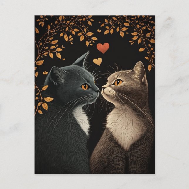 Cartes Pour Fêtes Annuelles Je suis Paw-sitive Pun Valentine's Day Postcard (Devant)