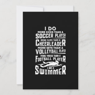 Cartes Pour Fêtes Annuelles Je Suis Un Swimmer Funny Piscine Swimmer Cadeau