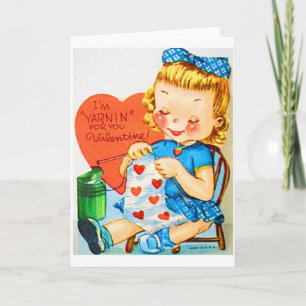 Cartes Pour Fêtes Annuelles Je suis Yarnin' Pour toi Valentine