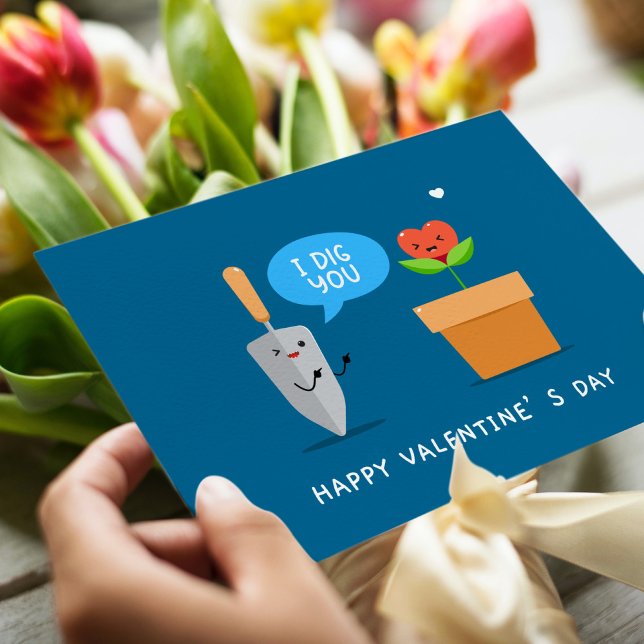 Cartes Pour Fêtes Annuelles Je t'ai creusé Heureuse Sainte-Valentin | Amour (Créateur téléchargé)