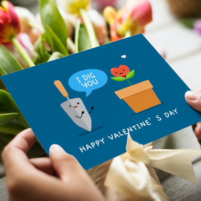 Cartes Pour Fêtes Annuelles Je T'Ai Creusé Heureuse Sainte-Valentin mignon Amo (Créateur téléchargé)