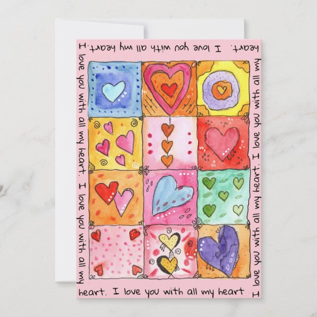 Cartes Pour Fêtes Annuelles Je t'aime (Devant)