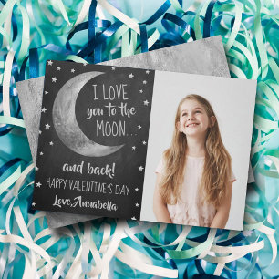Cartes Pour Fêtes Annuelles Je t'aime à la lune et retour Saint Valentin