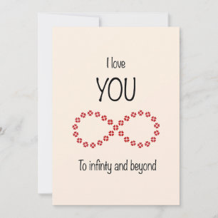 Cartes Pour Fêtes Annuelles Je t'aime à l'infini et au-delà
