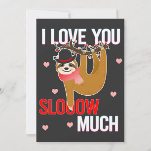 Cartes Pour Fêtes Annuelles Je T'Aime Beaucoup Sloth Valentines Cadeaux