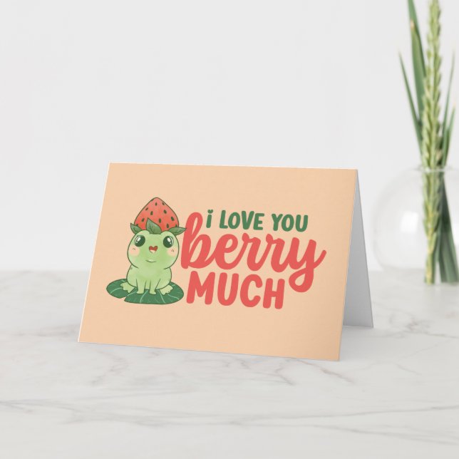 Cartes Pour Fêtes Annuelles Je t'aime Berry beaucoup mignon Funny Valentine's  (Devant)