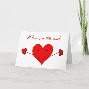 Cartes Pour Fêtes Annuelles Je t'aime cette beaucoup de heureuse