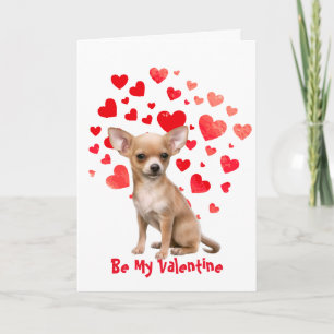 Cartes Pour Fêtes Annuelles Je t'aime Chihuahua Chien Valentine