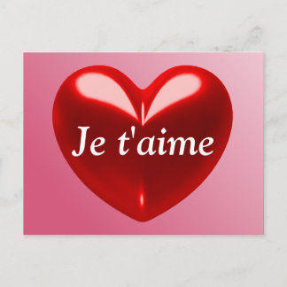 Cartes Pour Fêtes Annuelles JE T'AIME - I LOVE YOU (French)