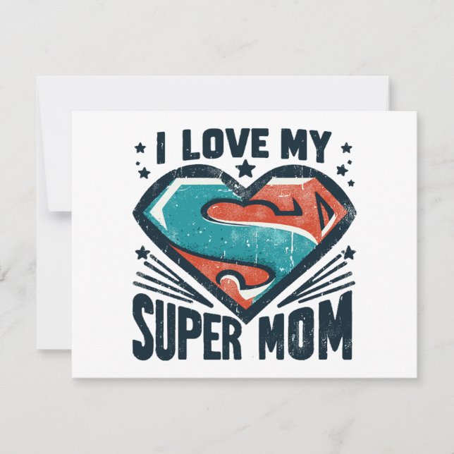 Cartes Pour Fêtes Annuelles Je t'aime maman (Devant)