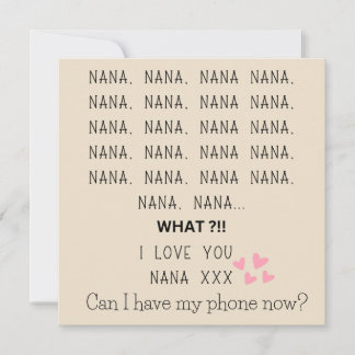 Cartes Pour Fêtes Annuelles je t'aime nana puis-je avoir des mères de téléphon