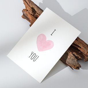 Cartes Pour Fêtes Annuelles Je t'aime. Petit coeur rose mignon Valentines jour