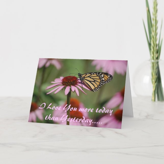 Cartes Pour Fêtes Annuelles Je T'Aime Plus Aujourd'Hui (Devant)