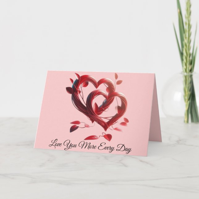 Cartes Pour Fêtes Annuelles Je t'aime plus chaque jour (Devant)