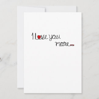Cartes Pour Fêtes Annuelles Je t'aime plus Typography Design coeurs rouges