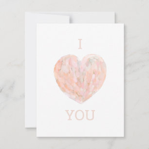Cartes Pour Fêtes Annuelles Je t'aime. Saint Valentin. Coeur rose mignon