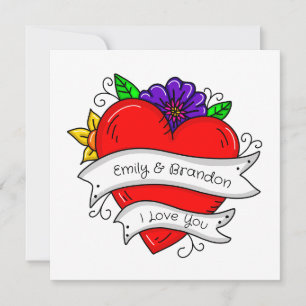 Cartes Pour Fêtes Annuelles Je t'aime Saint-Valentin ou Annviersary