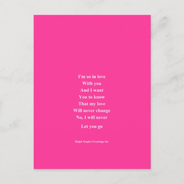 Cartes Pour Fêtes Annuelles Je t'aime si Saint Valentin (Devant)