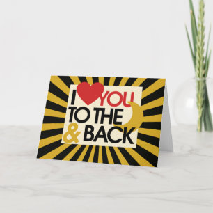 Cartes Pour Fêtes Annuelles Je t'aime sur la Lune et de retour