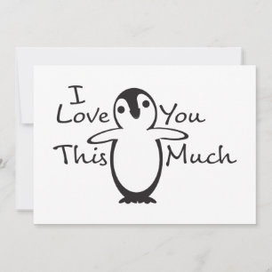Cartes Pour Fêtes Annuelles Je T'Aime Tant De Pingouin