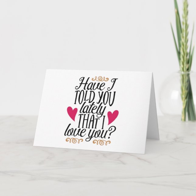 CARTES POUR FÊTES ANNUELLES **JE T'AIME TOUS LES JOURS*** NOTRE 1ER REMERCIEME (Devant)