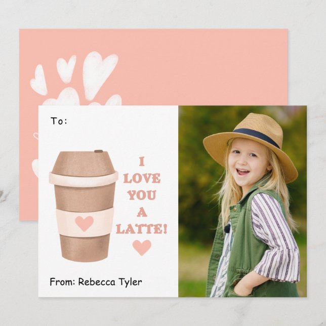 Cartes Pour Fêtes Annuelles Je t'aime une dernière classe Photo Valentines Day (Devant / Derrière)