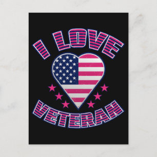Cartes Pour Fêtes Annuelles Je T'aime Vétéran Chemise Patriotique Honneur Sout