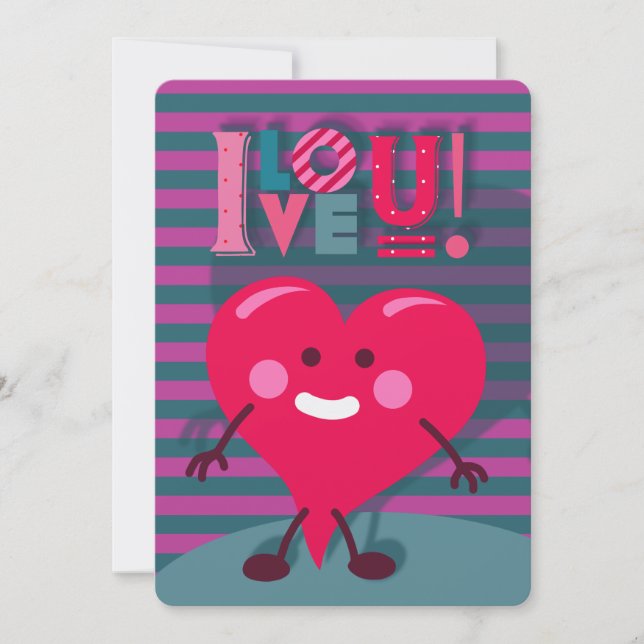 Cartes Pour Fêtes Annuelles Je T'Aime ! Vraiment, je le fais ! | Vous Customis (Devant)