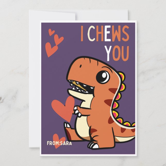 Cartes Pour Fêtes Annuelles Je te choisis ! La Saint-Valentin en classe (Devant)