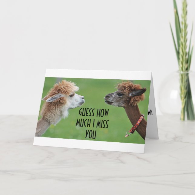 CARTES POUR FÊTES ANNUELLES JE TE MANQUE SUFFISAMMENT POUR T'ENVOYER UN MILLIO (Devant)