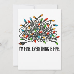 Cartes Pour Fêtes Annuelles Je vais bien, tout va bien pour Noël
