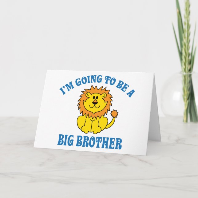 Cartes Pour Fêtes Annuelles Je vais être un grand frère (Devant)