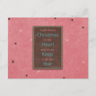 Cartes Pour Fêtes Annuelles Je Vais Honorer le Design Brown rose de Noël