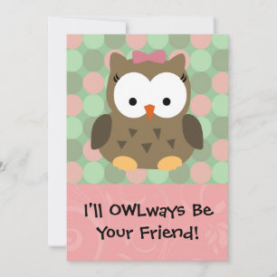 Cartes Pour Fêtes Annuelles Je vais OWLways être votre ami