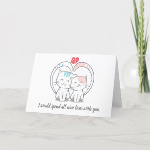 Cartes Pour Fêtes Annuelles Je Vais Vivre Neuf Avec Toi.