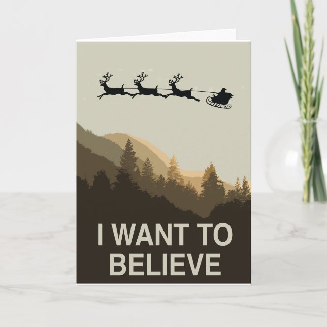 Cartes Pour Fêtes Annuelles Je veux croire au Noël (Devant)