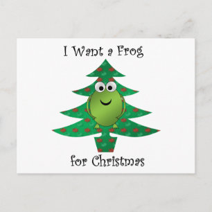 Cartes Pour Fêtes Annuelles Je veux une grenouille pour Noël
