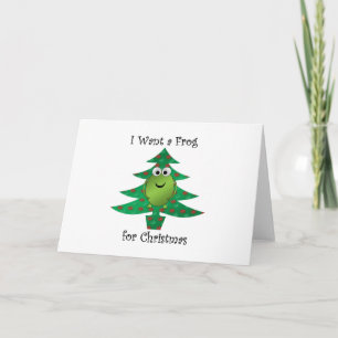 Cartes Pour Fêtes Annuelles Je veux une grenouille pour Noël