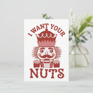 Cartes Pour Fêtes Annuelles Je Veux Vos Noix Casse-Noisette Snarky Noël 