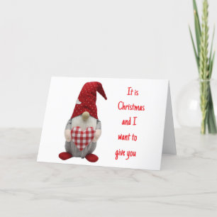 CARTES POUR FÊTES ANNUELLES JE VEUX VOUS DONNER MON COEUR À "NOËL"