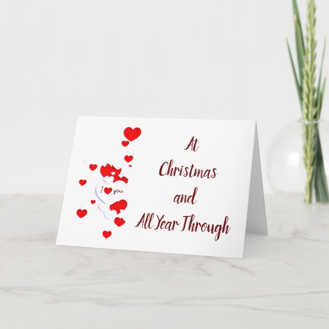 CARTES POUR FÊTES ANNUELLES ***JE VOUS AIME*** & ÊTRE AVEC VOUS À NOËL (Devant)